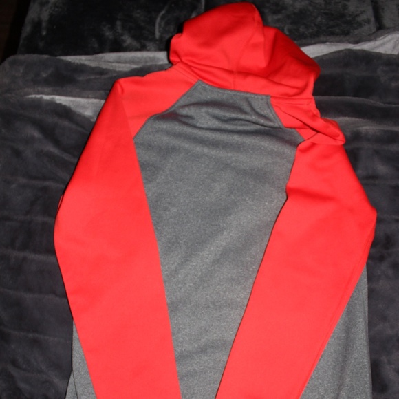 Nike Thermal-Fit Pullover Hoodie Red & Gray - Picture 2 of 4